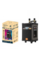 HEPU HP-925 3 KANAL ŞARJLI +BLUETOOTH +  2 TELSİZ  MİKROFONLU SAZ GİTAR ANFİSİ