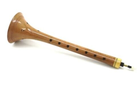 VERNİKLİ ZURNA ORTA BOY 28 CM - Sİ + BORU + HALKA + 3 ADET YEDEK KAMIŞ