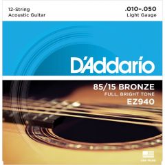 DADDARİO EZ940 LİGHT TAKIM TEL 12 TELLİ AKUSTİK GİTAR TELİ 010-050