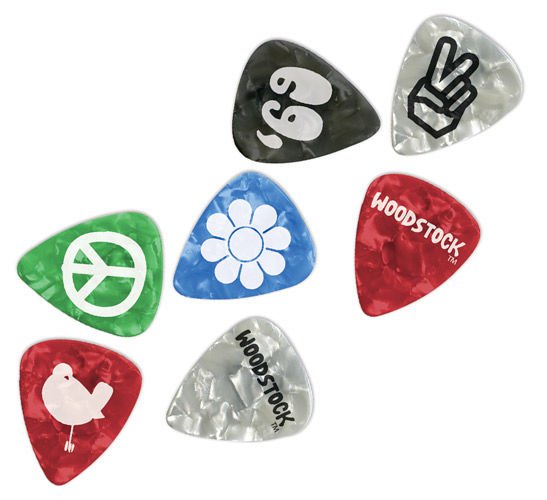 PLANETWAVES 1CAC2-10WS WOOD STOCK LOGOLU 10 ADET LİGHT GİTAR PENA SETİ