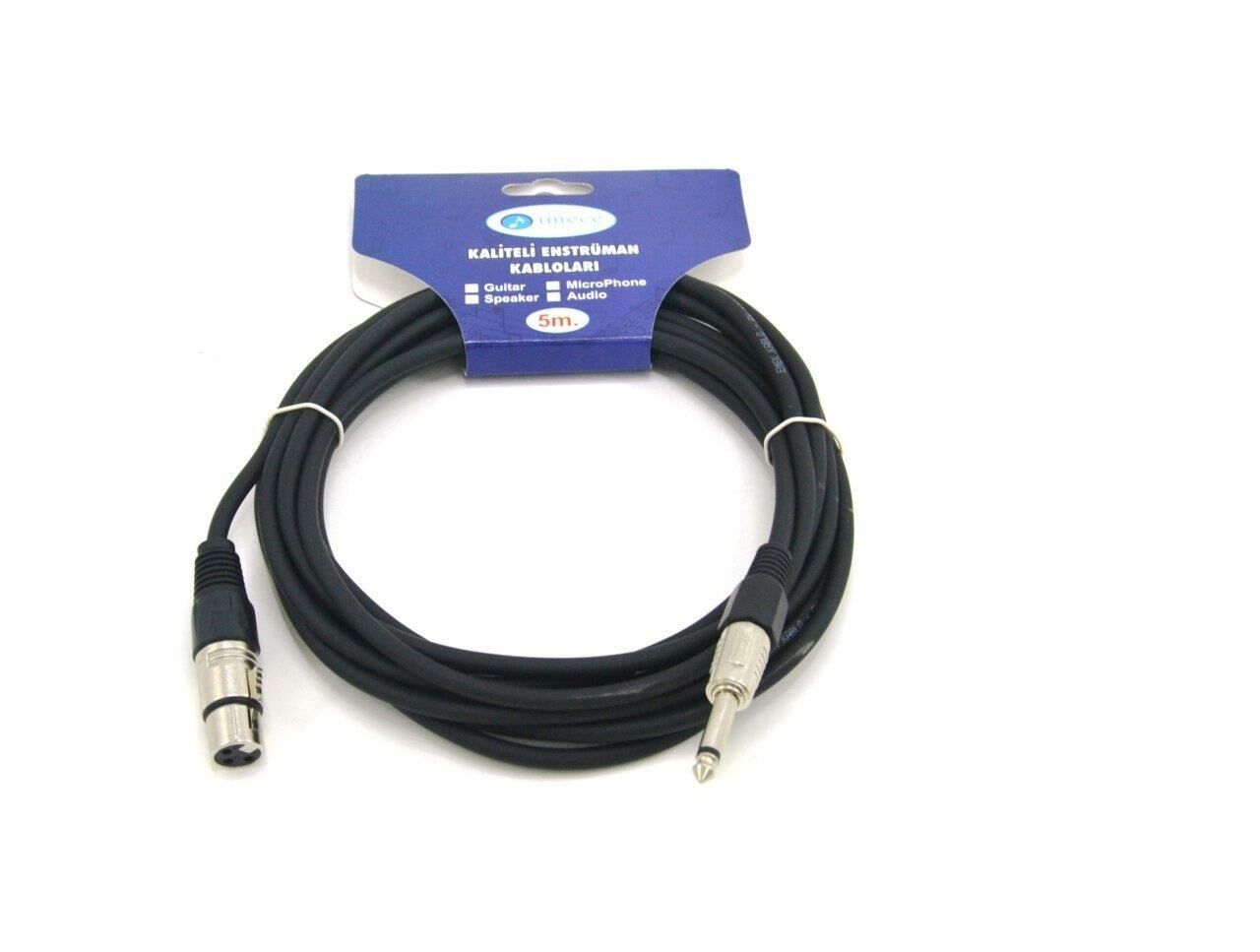 İMECE MMC5XP BK MİKROFON KABLOSU ÇİVİ 5 METRE SİYAH