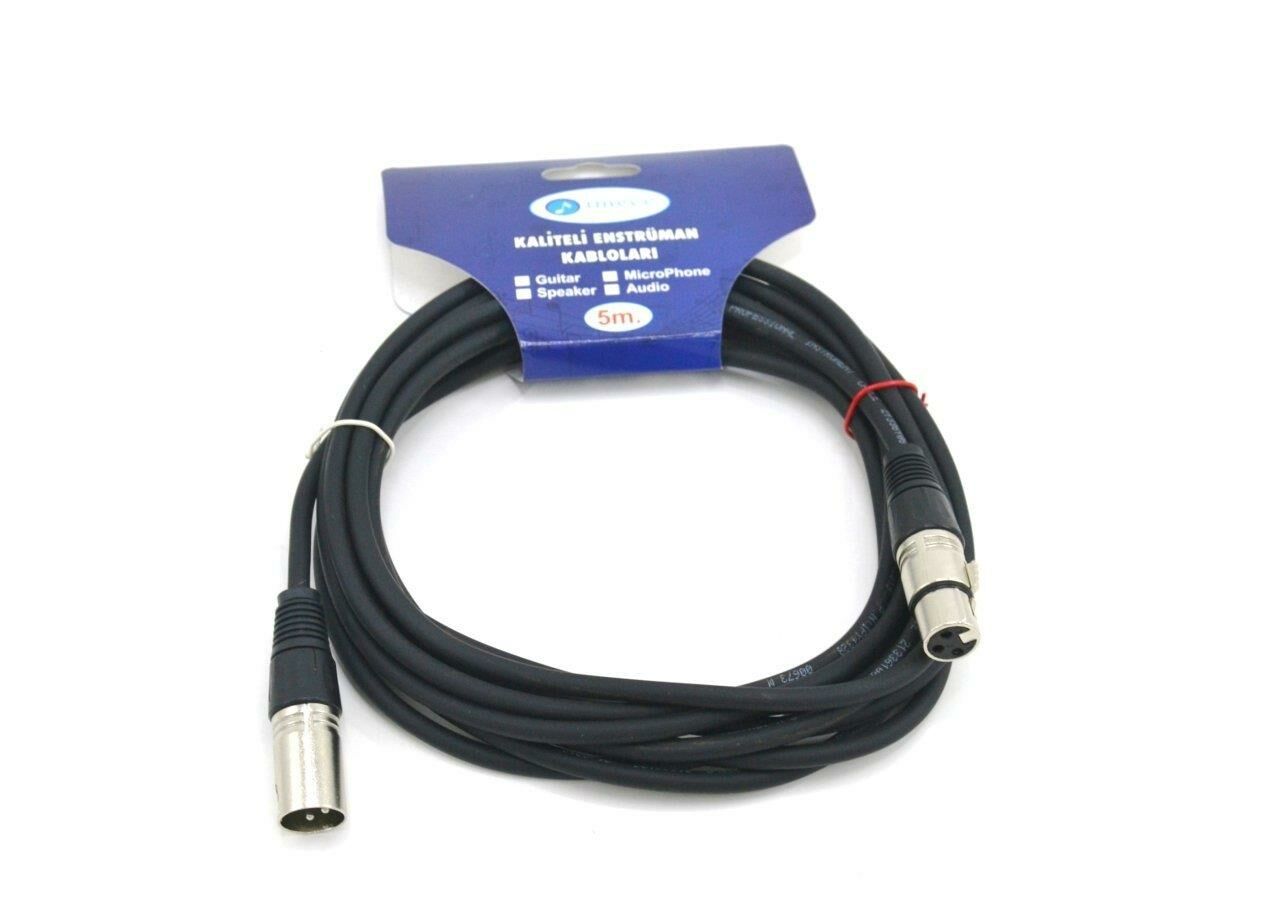 İMECE MMC5 BK MİKROFON KABLOSU CANON 5 METRE SİYAH