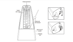 CHERUB WSM-305BK MEKANİK METRONOM SİYAH