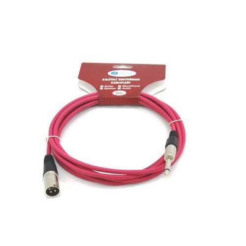 İMECE MAC3PXM RD AUDİO MONO ERKEK KABLO 3 METRE KIRMIZI