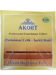 AKORT DİVAN SAZ TELİ PASLANMAZ 0.25 BAM BAMLI