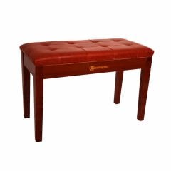 DPB115-WN Piyano Koltuk Tabure Çift Kişilik Sandık Bölmeli Ceviz