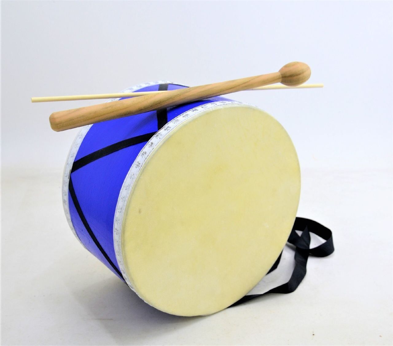 ACD-30HH-BL ÇOCUK DAVULU MAVİ HAYVAN DERİLİ 30 CM + TOKMAK ÇUBUK HEDİYE