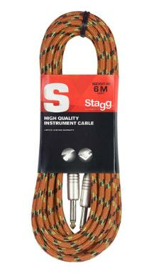 STAGG SGC6VT OR ENSTRUMAN KABLO İP SARGILI TURUNCU 6 METRE