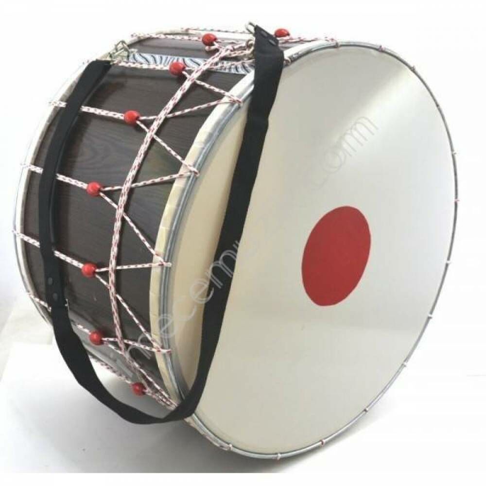 KD-45 KONTRAPLAK DAVUL KALİTELİ KIRMIZI BONCUKLU PLASTİK DERİLİ 45 CM