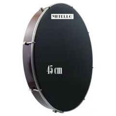 PROFESYONEL MİTELLO BENDİR 45 CM CAM DERİ SİYAH ÇİFT KAT KILIF HEDİYE